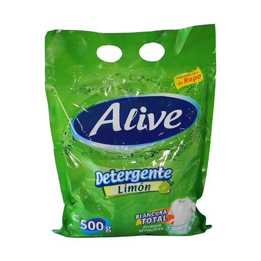 Detergente en Polvo Alive Limon 500Gr
